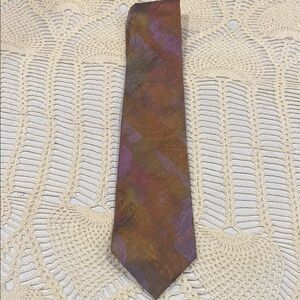 Vintage L’avorio Milano Italy Silk Tie Multi Muted Colors